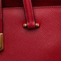 Miniatyrbillede 7 af 10: Pre-owned Prada Studded Saffiano Cuir Promenade Satchel Red