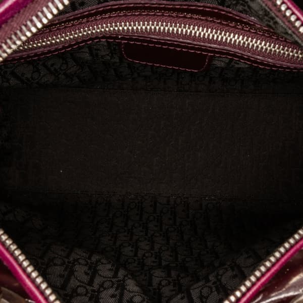 Pre-owned Dior Medium Patent Cannage Lady Dior Purple