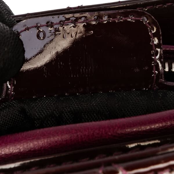 Pre-owned Dior Medium Patent Cannage Lady Dior Purple