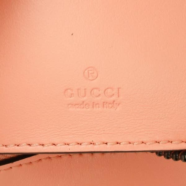 Pre-owned Gucci Mini Matelasse Leather GG Marmont Half Moon Hobo Pink