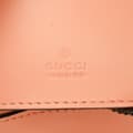 Miniatyrbild 5 av 10: Pre-owned Gucci Mini Matelasse Leather GG Marmont Half Moon Hobo Pink