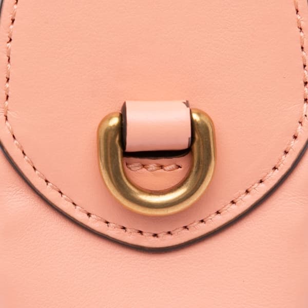 Pre-owned Gucci Mini Matelasse Leather GG Marmont Half Moon Hobo Pink