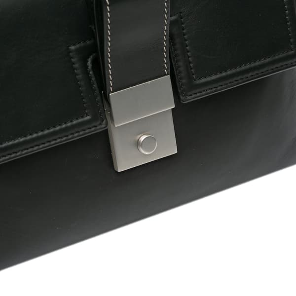 Pre-owned Bottega Veneta Small Nappa Piazza Top Handle Black