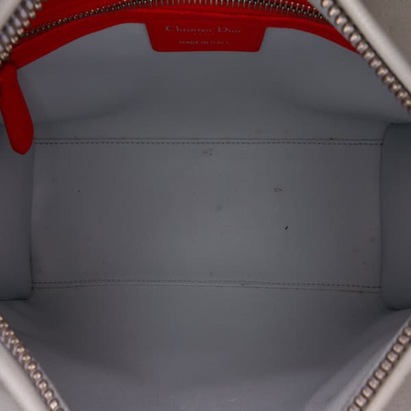Pre-owned Dior Medium Tricolor Lambskin Cannage Lady Dior Pink