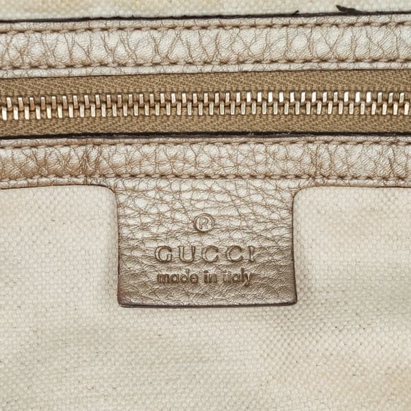 Pre-owned Gucci Leather Bella Satchel Gold