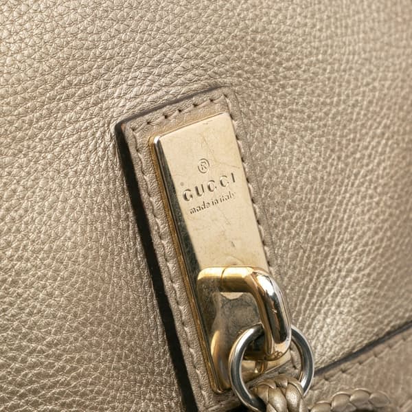 Pre-owned Gucci Leather Bella Satchel Gold