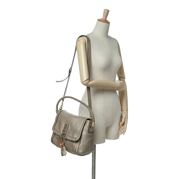 Pre-owned Gucci Leather Bella Satchel Gold