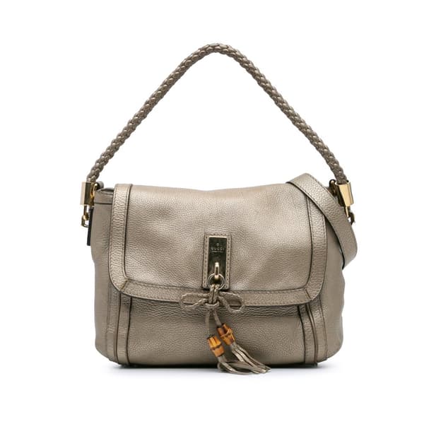 Pre-owned Gucci Leather Bella Satchel Gold