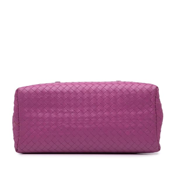Pre-owned Bottega Veneta Medium Nappa Intrecciato Roma Satchel Purple