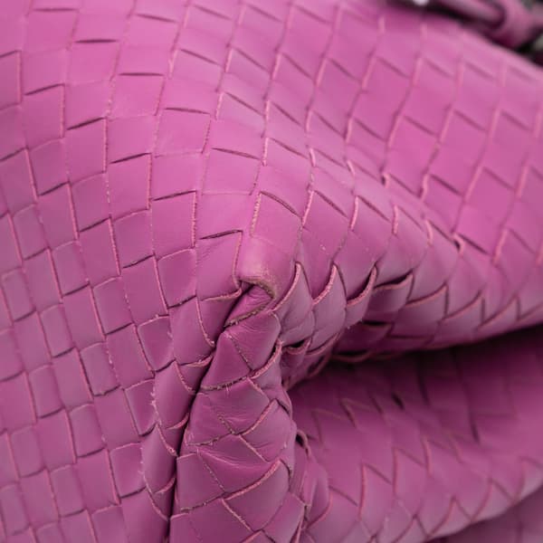 Pre-owned Bottega Veneta Medium Nappa Intrecciato Roma Satchel Purple