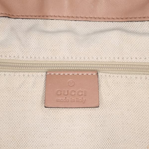 Pre-owned Gucci Diamante Canvas Sukey Satchel Brown