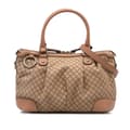 Miniatyrbild 1 av 9: Pre-owned Gucci Diamante Canvas Sukey Satchel Brown