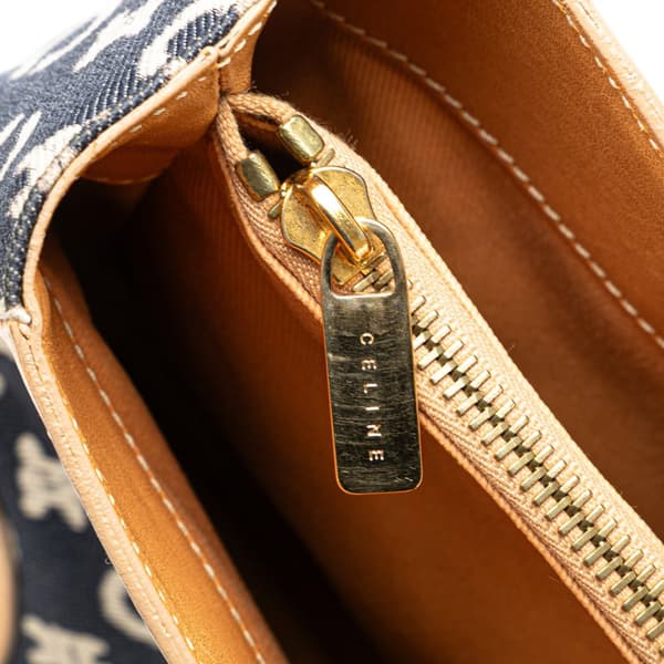 Pre-owned Celine C Macadam Denim Handbag Blue