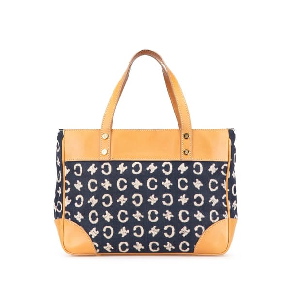 Pre-owned Celine C Macadam Denim Handbag Blue