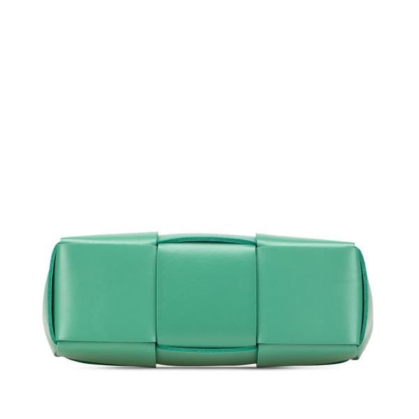 Pre-owned Bottega Veneta Candy Lambskin Intreccio Arco Tote Green
