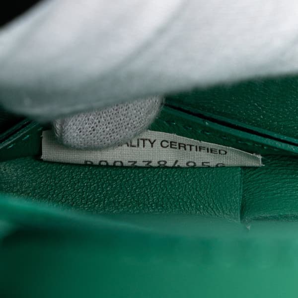 Pre-owned Bottega Veneta Candy Lambskin Intreccio Arco Tote Green