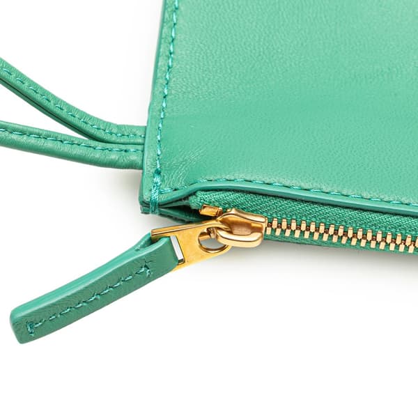 Pre-owned Bottega Veneta Candy Lambskin Intreccio Arco Tote Green