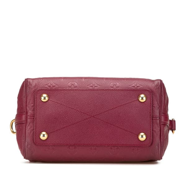 Pre-owned Louis Vuitton Monogram Empreinte Speedy Bandouliere 25 Red