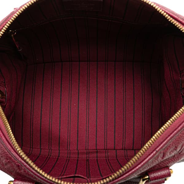 Pre-owned Louis Vuitton Monogram Empreinte Speedy Bandouliere 25 Red