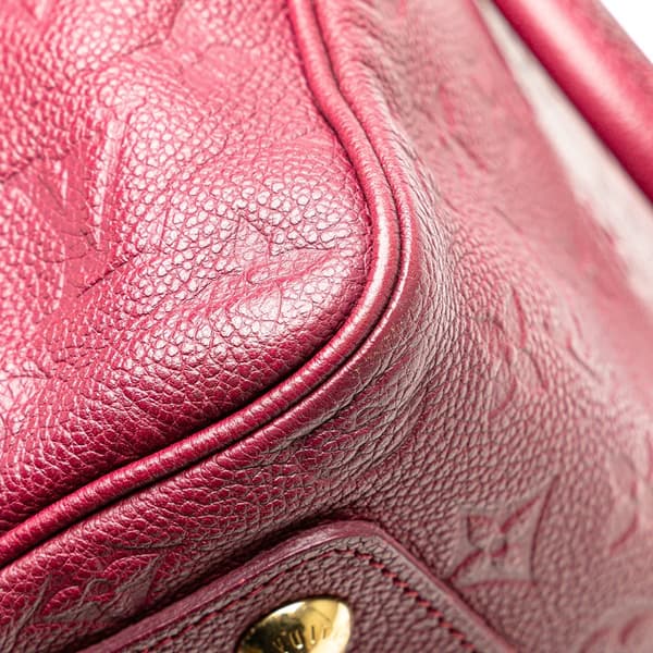Pre-owned Louis Vuitton Monogram Empreinte Speedy Bandouliere 25 Red