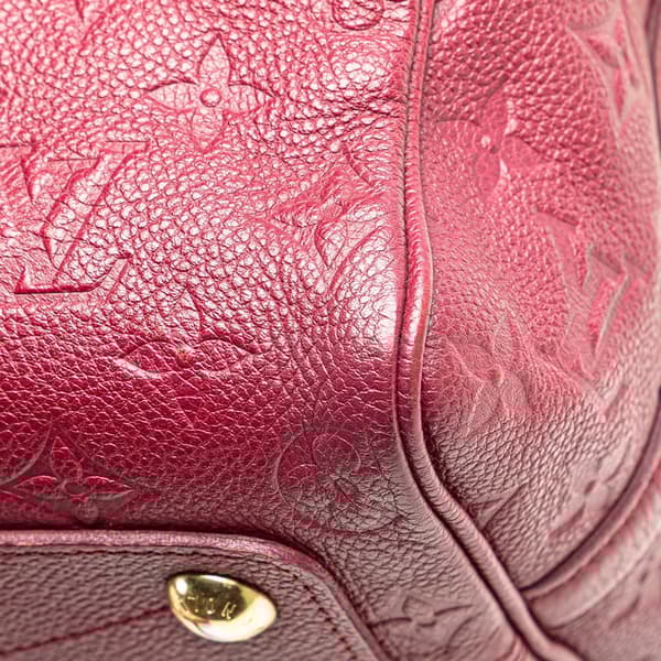 Pre-owned Louis Vuitton Monogram Empreinte Speedy Bandouliere 25 Red