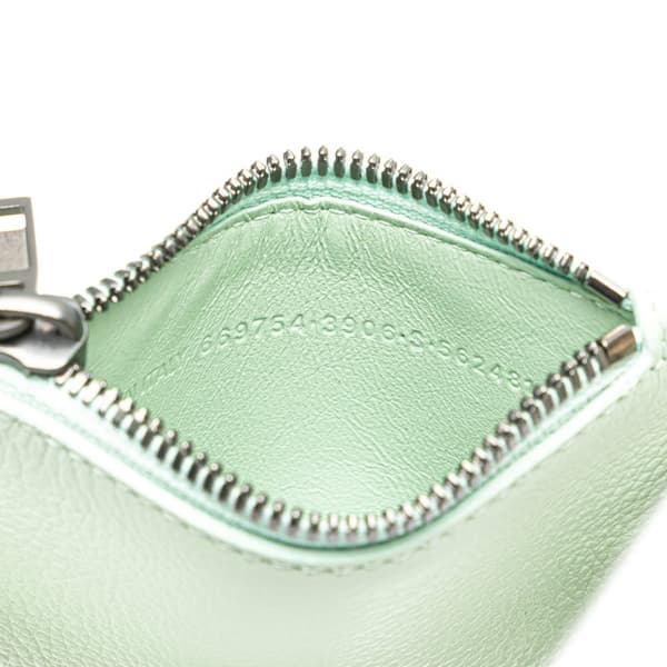 Pre-owned Balenciaga Pebbled Calfskin Tool 2.0 North South XS Tote Green