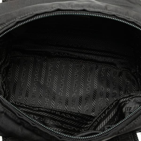 Pre-owned Prada Tessuto Beaded Tassel Handbag Black