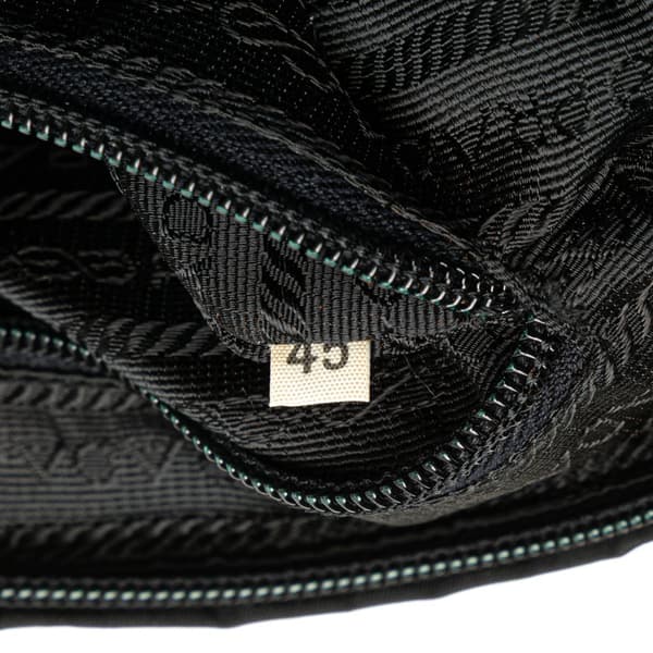Pre-owned Prada Tessuto Beaded Tassel Handbag Black