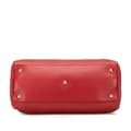 Miniatyrbillede 3 af 10: Pre-owned Gucci Medium Calfskin Bamboo Shopper Satchel Red