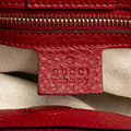 Miniatyrbillede 6 af 10: Pre-owned Gucci Medium Calfskin Bamboo Shopper Satchel Red