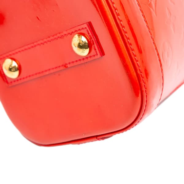 Pre-owned Louis Vuitton Monogram Vernis Alma PM Red