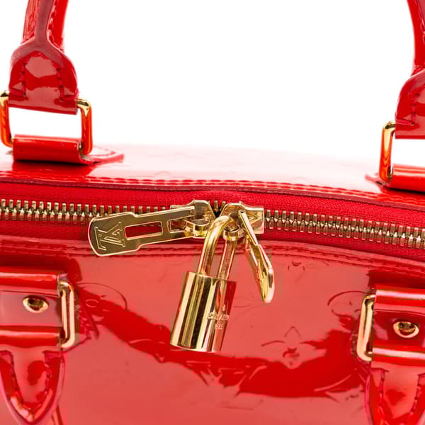 Pre-owned Louis Vuitton Monogram Vernis Alma PM Red