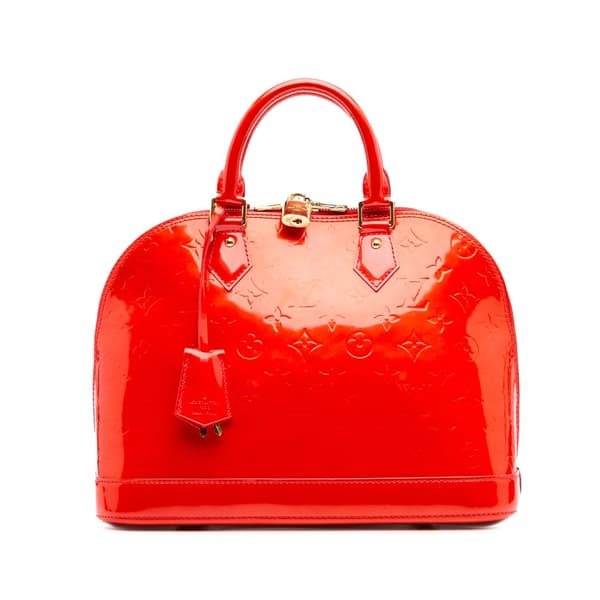 Pre-owned Louis Vuitton Monogram Vernis Alma PM Red