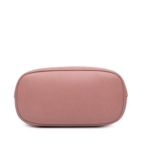 Pre-owned Gucci Mini Leather GG Charm Dome Satchel Pink