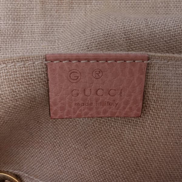 Pre-owned Gucci Mini Leather GG Charm Dome Satchel Pink