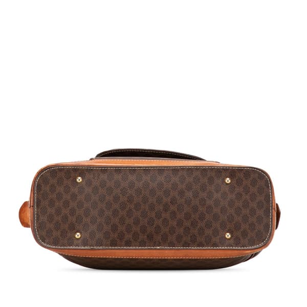 Pre-owned Celine Macadam Coated Canvas Handbag Brown