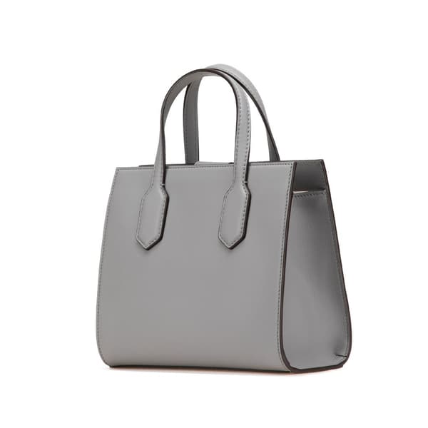 Pre-owned Gucci Leather GG Ribbon Satchel Gray