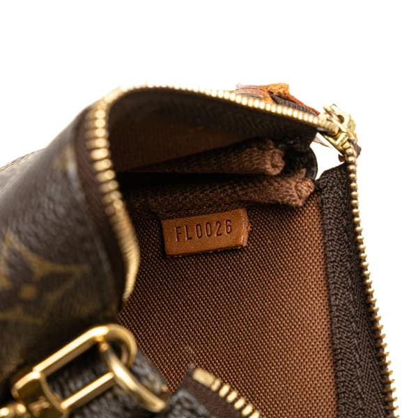 Pre-owned Louis Vuitton Monogram Mini Pochette Accessoires Brown