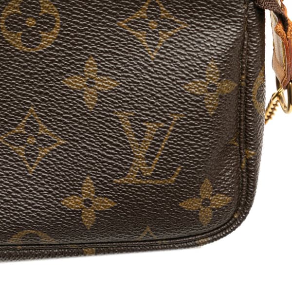 Pre-owned Louis Vuitton Monogram Mini Pochette Accessoires Brown