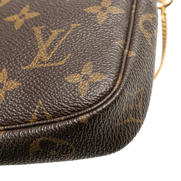 Pre-owned Louis Vuitton Monogram Mini Pochette Accessoires Brown