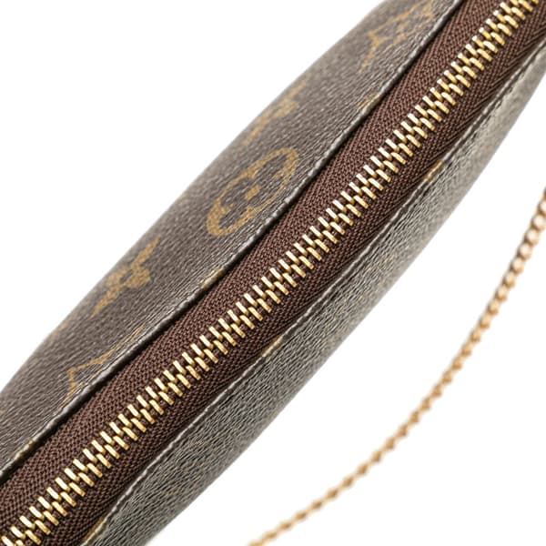 Pre-owned Louis Vuitton Monogram Mini Pochette Accessoires Brown