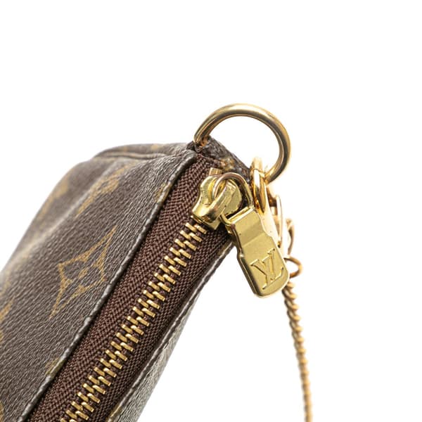 Pre-owned Louis Vuitton Monogram Mini Pochette Accessoires Brown