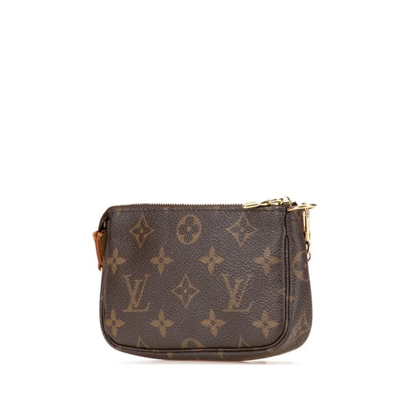 Pre-owned Louis Vuitton Monogram Mini Pochette Accessoires Brown