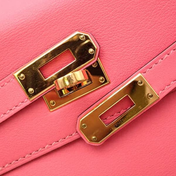 Pre-owned Hermès Swift Kelly II Retourne 25 Pink