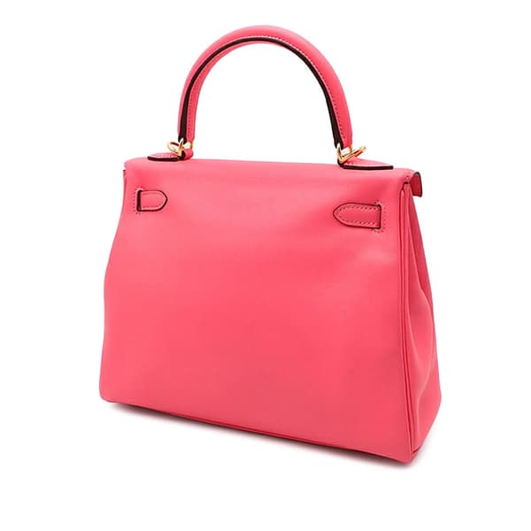 Pre-owned Hermès Swift Kelly II Retourne 25 Pink