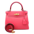 Miniatyrbild 1 av 10: Pre-owned Hermès Swift Kelly II Retourne 25 Pink