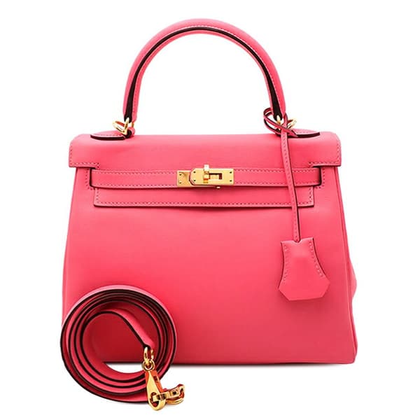 Pre-owned Hermès Swift Kelly II Retourne 25 Pink