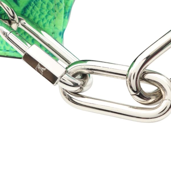 Pre-owned Louis Vuitton Monogram Taurillon Illusion Sac Plat XS Green