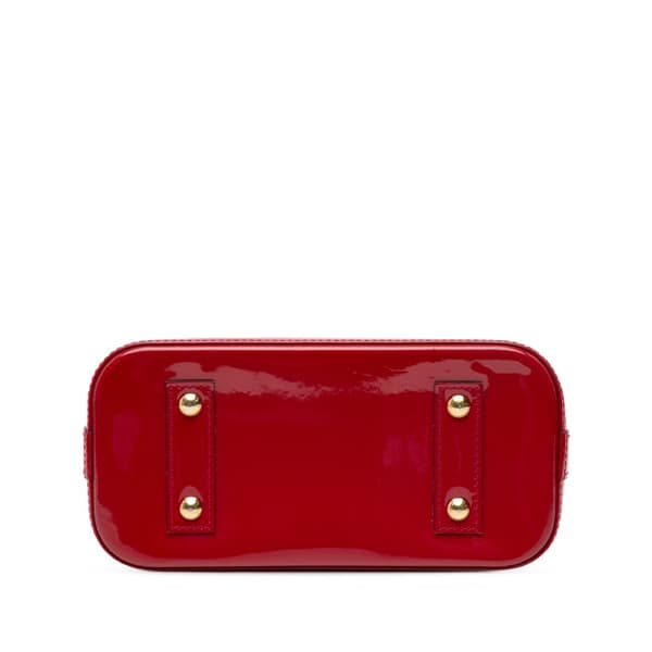 Pre-owned Louis Vuitton Monogram Vernis Alma BB Red