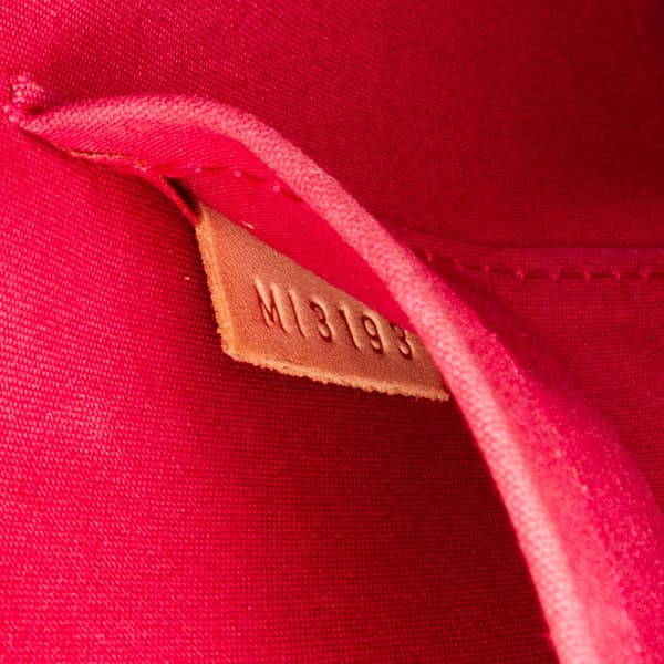 Pre-owned Louis Vuitton Monogram Vernis Alma BB Red